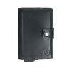 Valenta Card Case Essential Wallet - Porte Cartes de Crédit en Cuir véritable - 10 Cartes - Noir